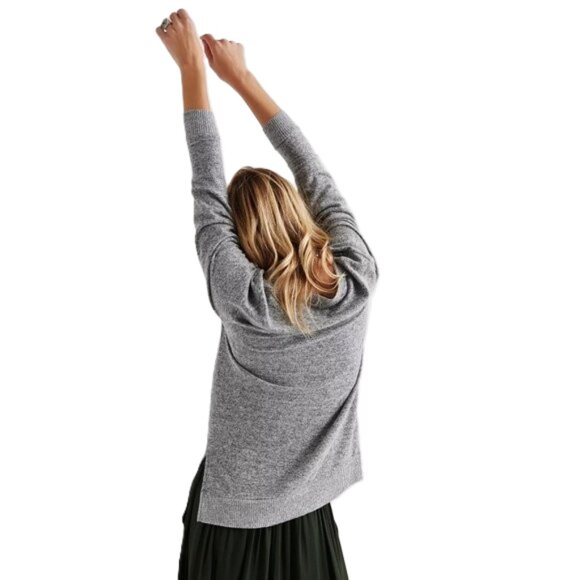 Lucky Brand Cloud V-Neck Knit Long Sleeve Sweater Oversized - Picture 3 of 8